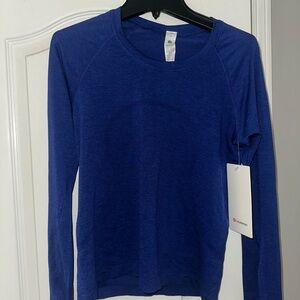 lululemon athletica Women's Royal Blue Long Sleeve Tee